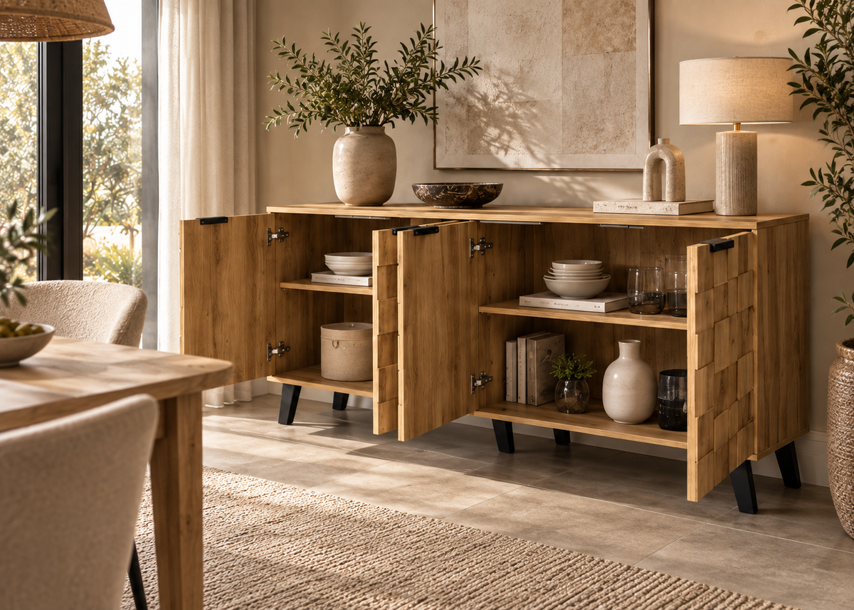 Collection CUBA – finition bois naturel texturé et design contemporain