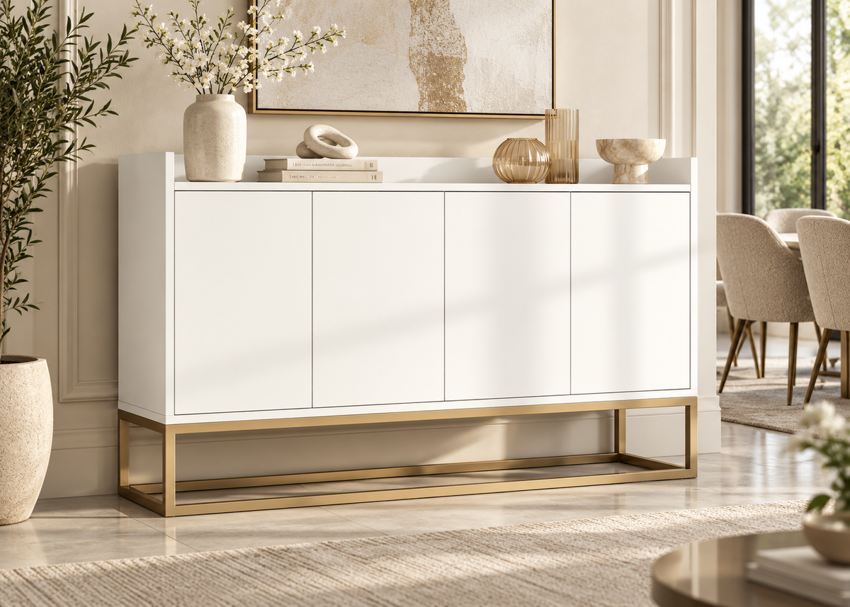 Buffet DARIAN – 4 portes, design moderne et rangement