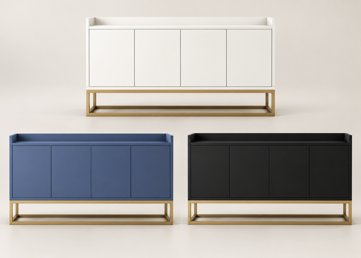 Buffet DARIAN – 4 portes, design moderne et rangement