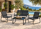 Salon de jardin ÉCLIPSE 4 pièces – Canapé, fauteuils et table basse