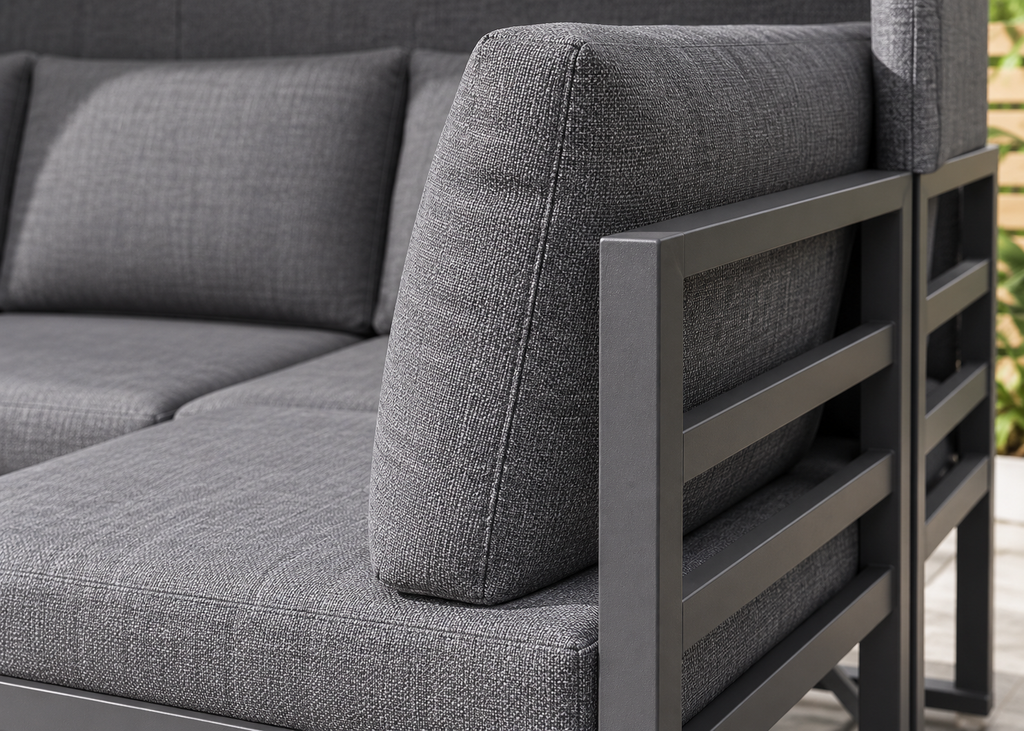 Salon de jardin ÉCLIPSE – Ensemble lounge avec canapé, fauteuils et auvent