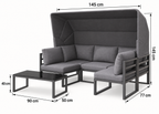 Salon de jardin ÉCLIPSE – Ensemble lounge avec canapé, fauteuils et auvent