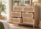 Collection EDEN – tiroirs effet rotin & bois naturel