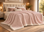 Plaid texturé géométrique NÉVAN – jeté de canapé ultra doux & couvre-lit élégant