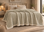 Plaid texturé géométrique NÉVAN – jeté de canapé ultra doux & couvre-lit élégant