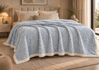 Plaid texturé géométrique NÉVAN – jeté de canapé ultra doux & couvre-lit élégant