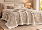 Plaid texturé géométrique NÉVAN – jeté de canapé ultra doux & couvre-lit élégant