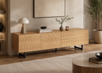 Meuble TV NORDIC 180 cm – Effet bois naturel et design scandinave