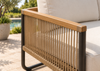 Salon de jardin NOVERA 4 pièces – Canapé, fauteuils et table basse