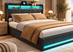 Lit OPALE – Lit double moderne avec 4 tiroirs de rangement