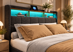 Lit OPALE – Lit double moderne avec 4 tiroirs de rangement