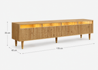 Meuble TV OSLO 178 cm – 4 tiroirs, éclairage LED et design contemporain