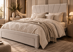 Parure de lit PALMÉA – relief feuillage texturé, esprit hôtel chic