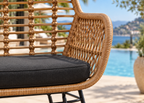 Salon de jardin SÉLÈNE – 3 pièces en osier au design contemporain