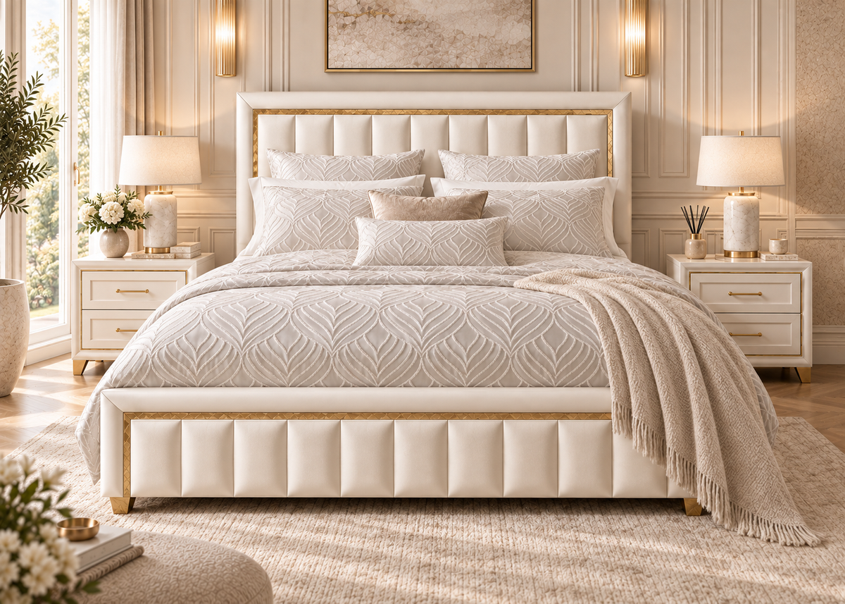 Parure de lit Collection SÉLIAN – relief raffiné, style contemporain chic