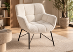 Fauteuil LE SHERPA blanc – assise enveloppante