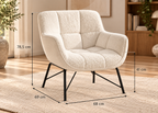Fauteuil LE SHERPA blanc – assise enveloppante