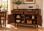 Buffet SOLEYA – Bois naturel, 2 portes et 2 tiroirs